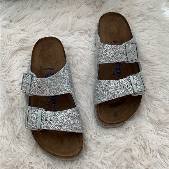 Birkenstock Shoes - Birkenstock pebbles metallic soft footbed Sandal